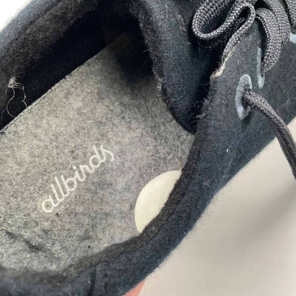 Allbirds Wool Pipers Women Black Cream Low Top Sneakers Merino Wool WP W9